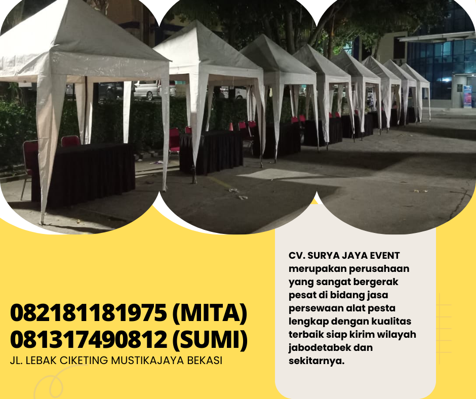 Vendor Sewa Tenda Bazar Putih 2x2m Area Jakarta