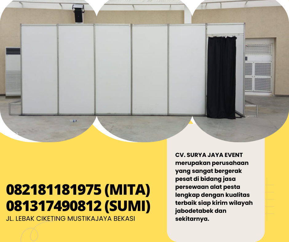 Vendor Sewa Sekat Ruang Type Partisi Putih Area Jakarta