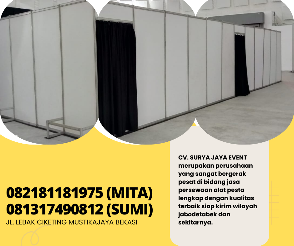 Vendor Sewa Sekat Ruang Type Partisi Putih Area Jakarta
