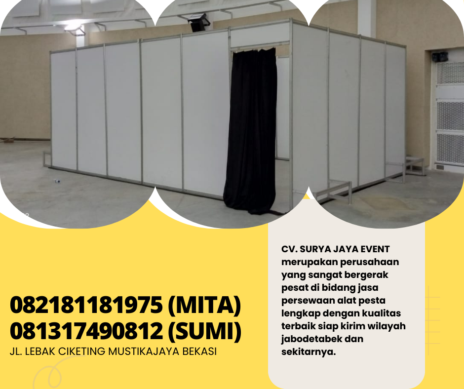 Vendor Sewa Sekat Ruang Type Partisi Putih Area Jakarta