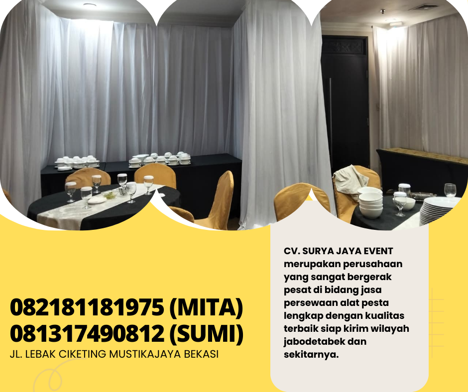 Rental Tirai Putih Event Poltek AKA Bogor