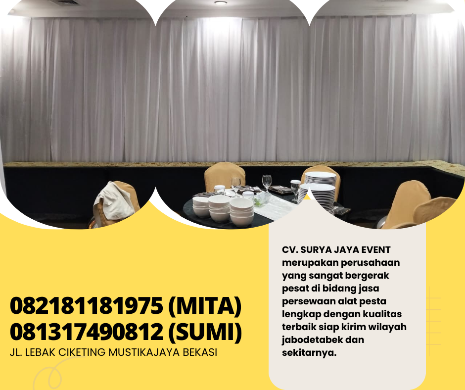 Rental Tirai Putih Event Poltek AKA Bogor