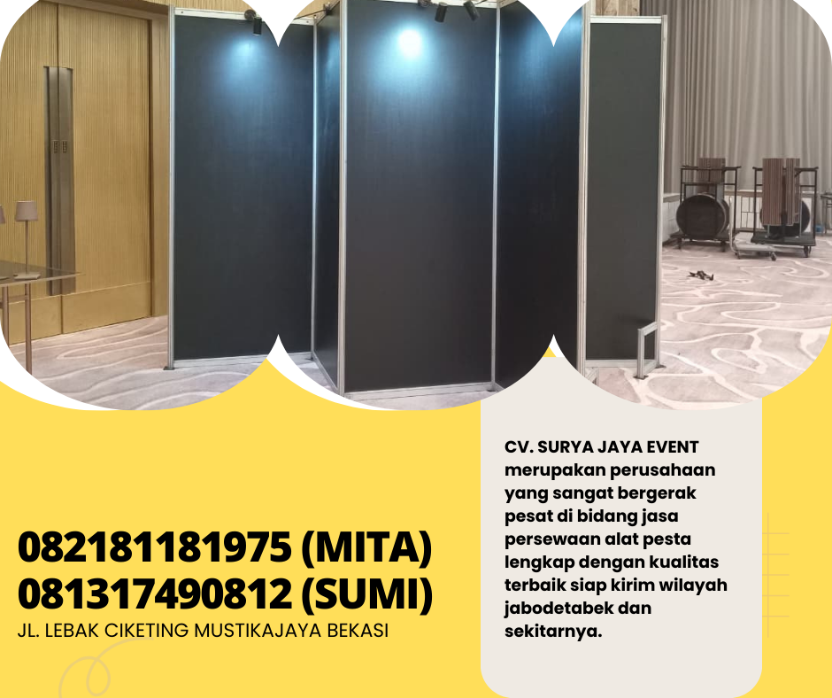 GUDANG SEWA PARTISI MINIMALIS HITAM AREA JAKARTA