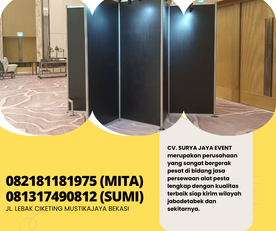 GUDANG SEWA PARTISI MINIMALIS HITAM AREA JAKARTA