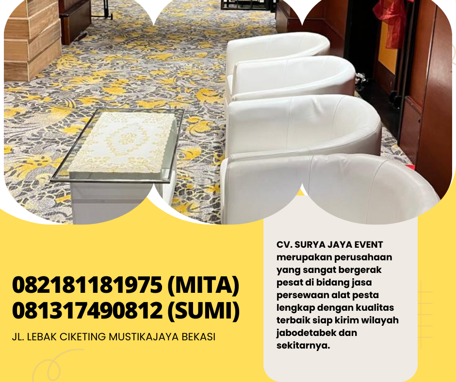 Sewa Sofa Single Putih Dan Sofa Oval Area BSD Tangerang