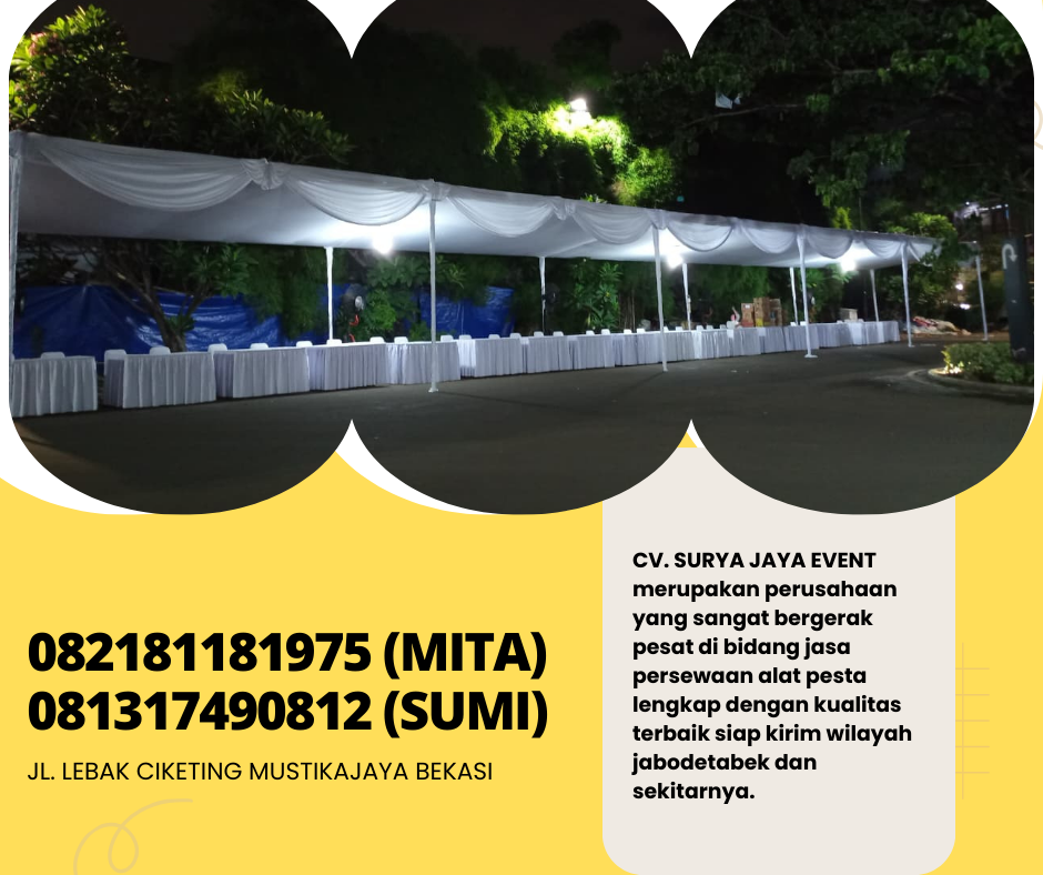 Sewa Tenda Plafon Putih,Flooring,Kursi Cover Putih Jakarta