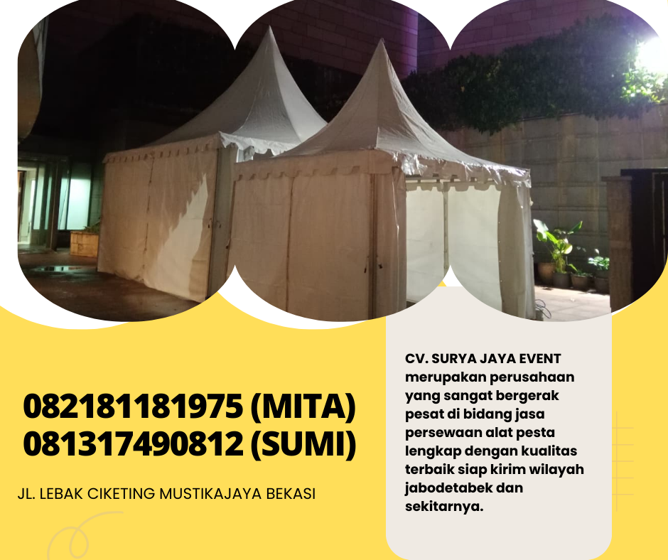 Menyewakan Tenda Sarnafil Harga Ekonomi Di Jakarta