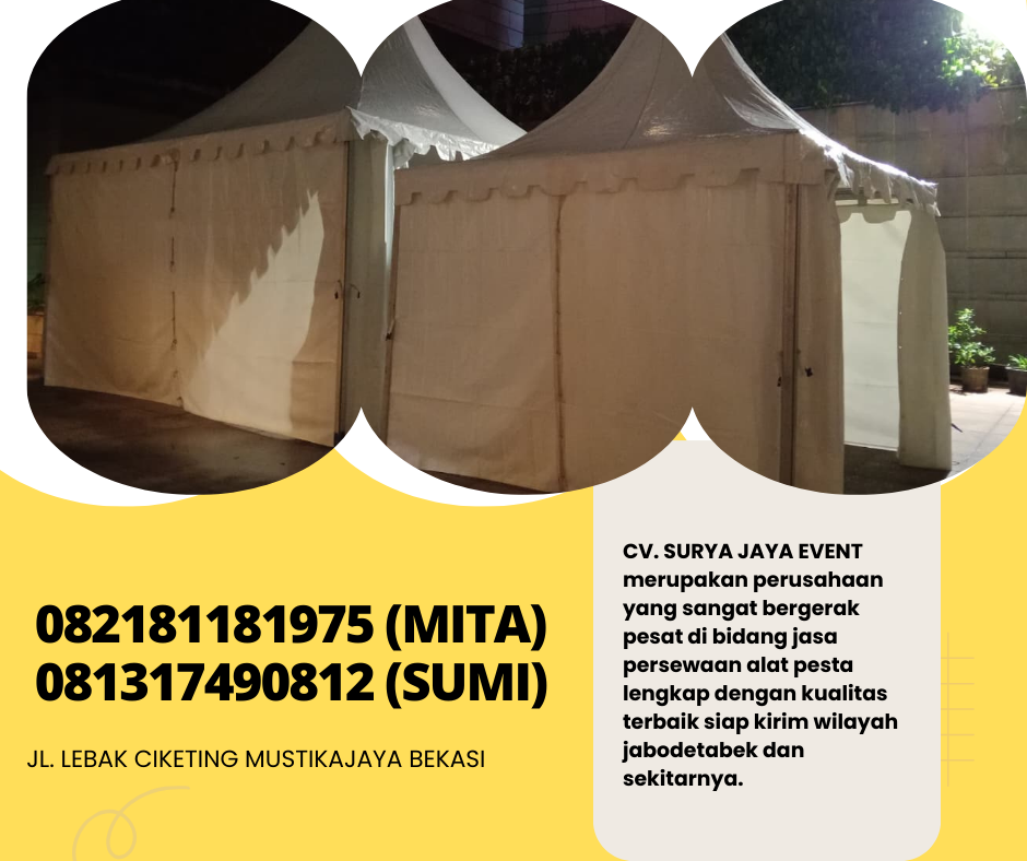 Menyewakan Tenda Sarnafil Harga Ekonomi Di Jakarta