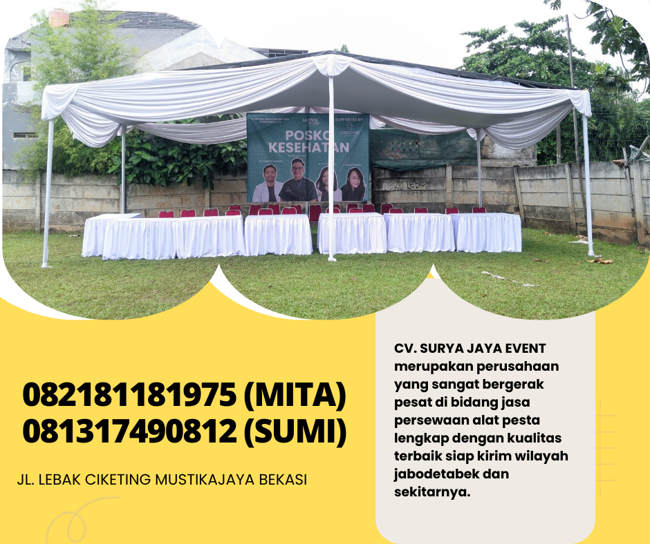 Pusat Sewa Tenda Roder,Tenda Konvensional,Bazar Area Depok