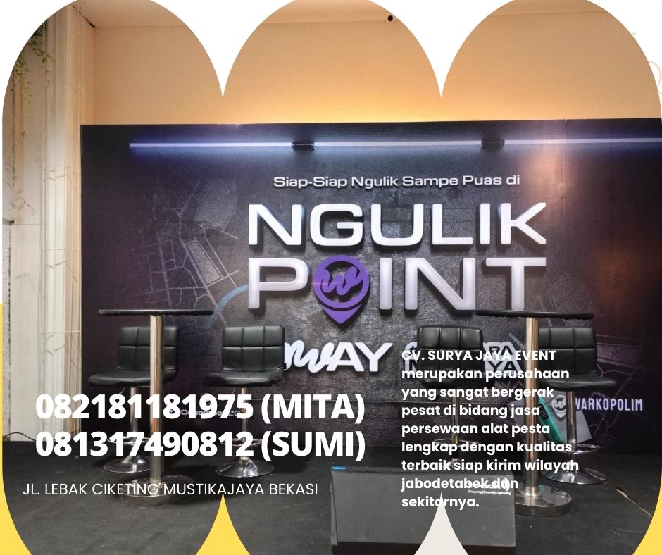 RENTAL MEJA DAN KURSI BAR HITAM AREA JAKARTA