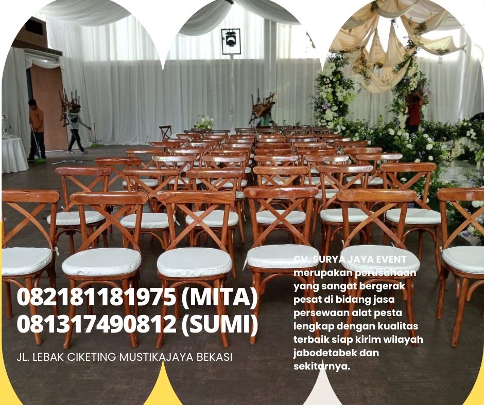 DISEWAKAN KURSI CROSSBACK SIAP KIRIM AREA BOGOR