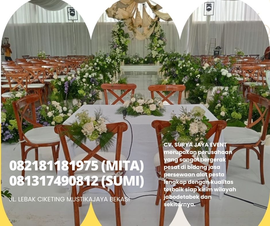 DISEWAKAN KURSI CROSSBACK SIAP KIRIM AREA BOGOR