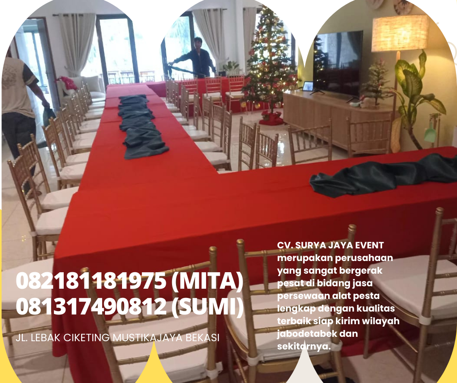 Sewa Meja Kotak Dan Kursi Tiffany Jakarta Mutu Terjamin