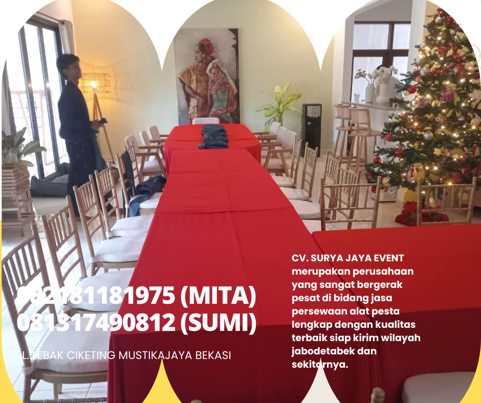 Sewa Meja Kotak Dan Kursi Tiffany Jakarta Mutu Terjamin