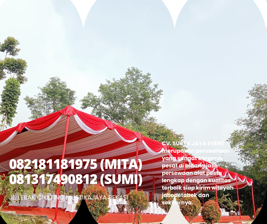 Rental Tenda Aneka Warna Dan Model Dekorasi Area Bekasi