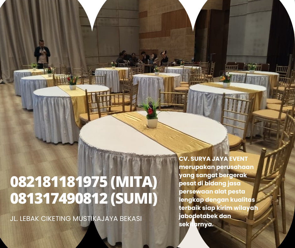 Sewa Kursi,Sewa Meja Bekasi Plus cover