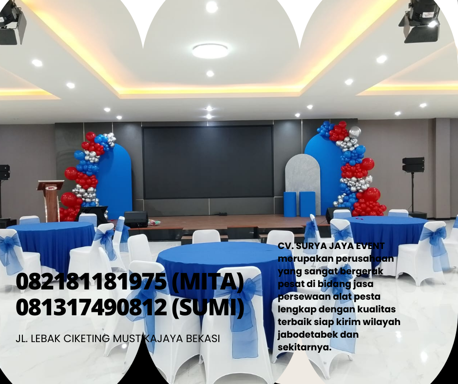 RENTAL MEJA BUNDAR DAN KURSI SIAP KIRIM AREA BEKASI 