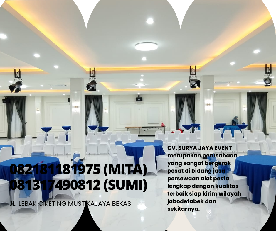 RENTAL MEJA BUNDAR DAN KURSI SIAP KIRIM AREA BEKASI 