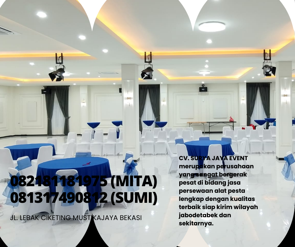 RENTAL MEJA BUNDAR DAN KURSI SIAP KIRIM AREA BEKASI 