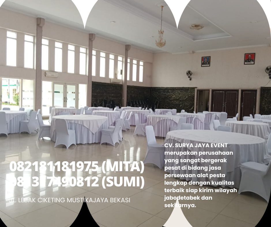 Sewa Kursi Dan Meja Cover Putih Area Bogor