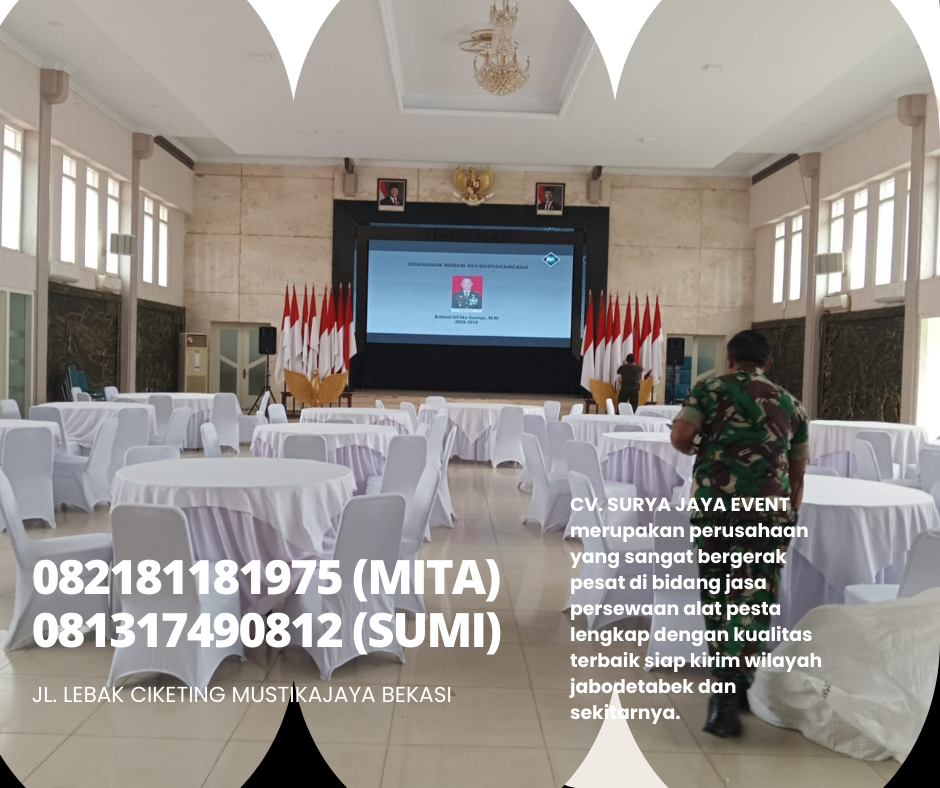 Sewa Kursi Dan Meja Cover Putih Area Bogor