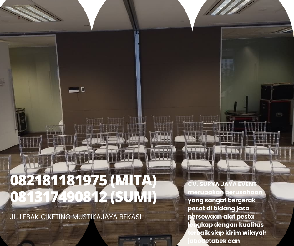 Sewa Kursi Tiffany,Olivia,Ghost type Acrylic Area Jakarta