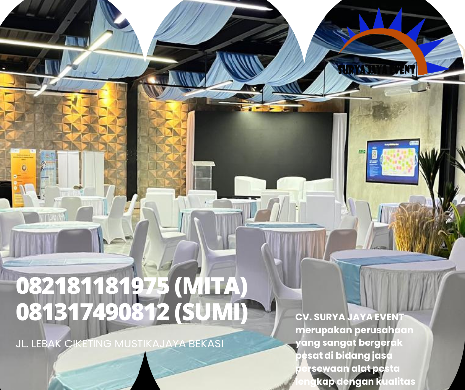 Sewa Meja 120x60cm,Bunga Meja,Kursi Susun Jakarta