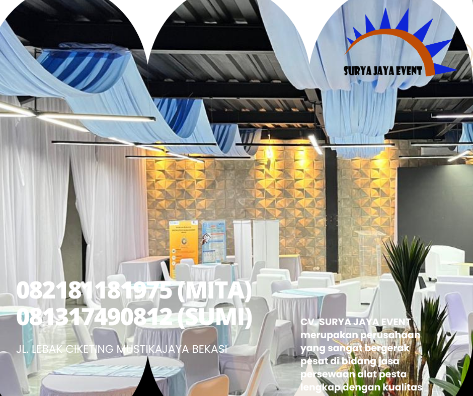 Sewa Meja 120x60cm,Bunga Meja,Kursi Susun Jakarta