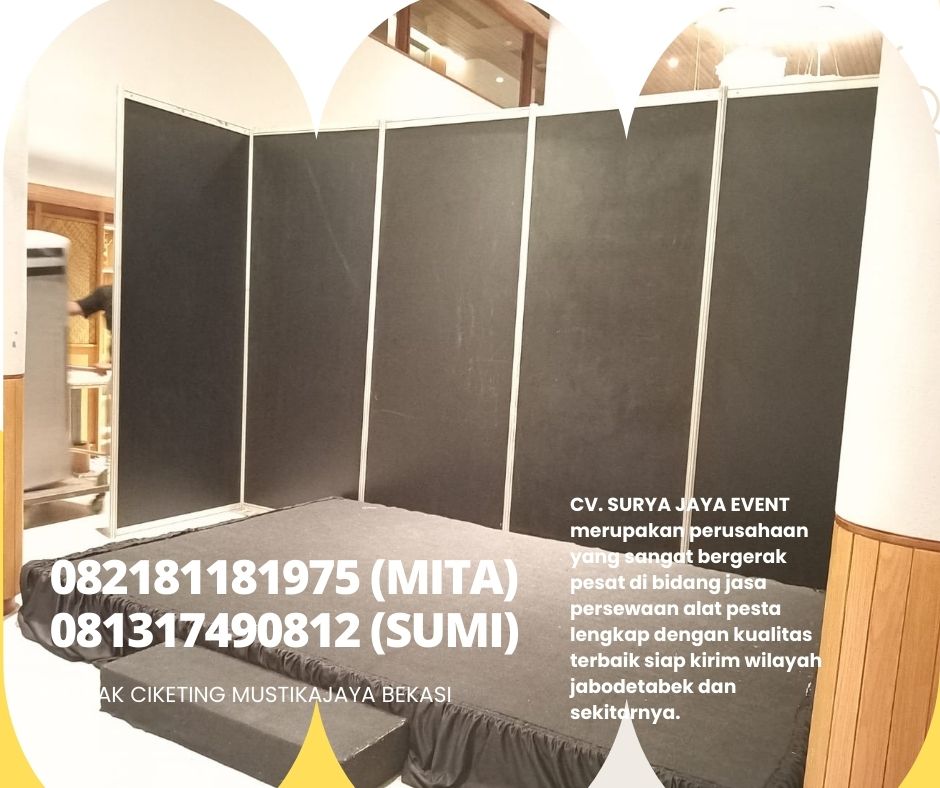 Sewa Partisi Hitam Skat Panggung Area Kuningan Jaksel