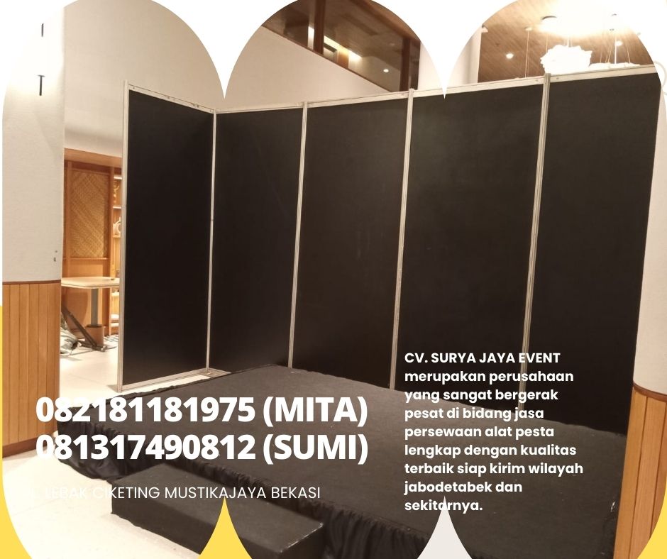 Sewa Partisi Hitam Skat Panggung Area Kuningan Jaksel
