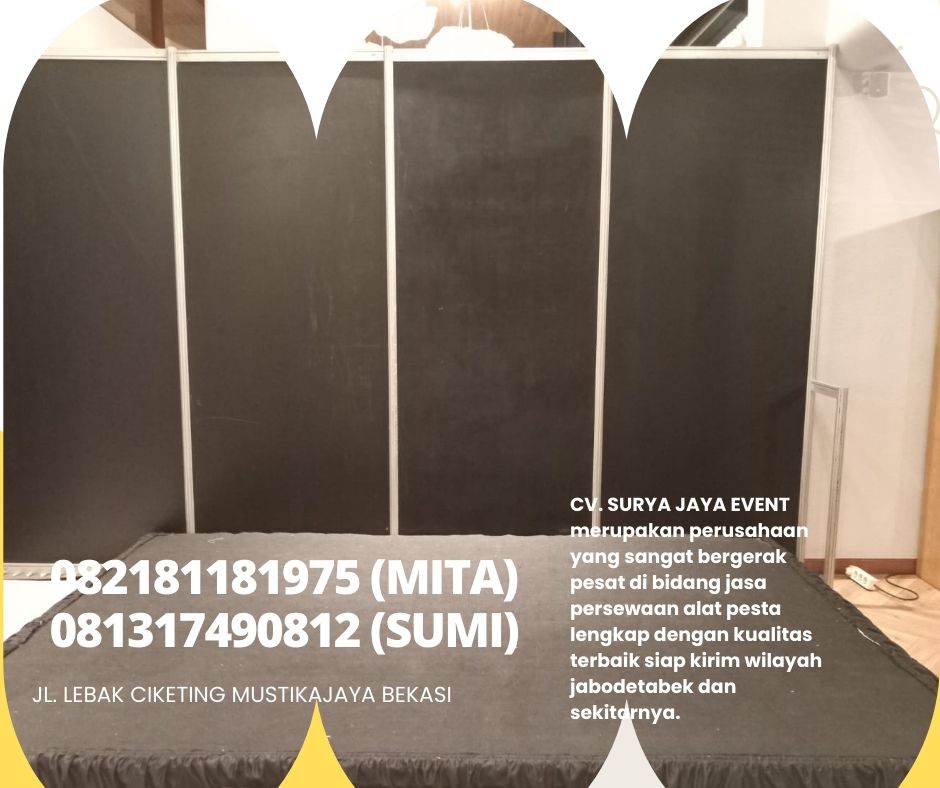 Sewa Partisi Hitam Skat Panggung Area Kuningan Jaksel