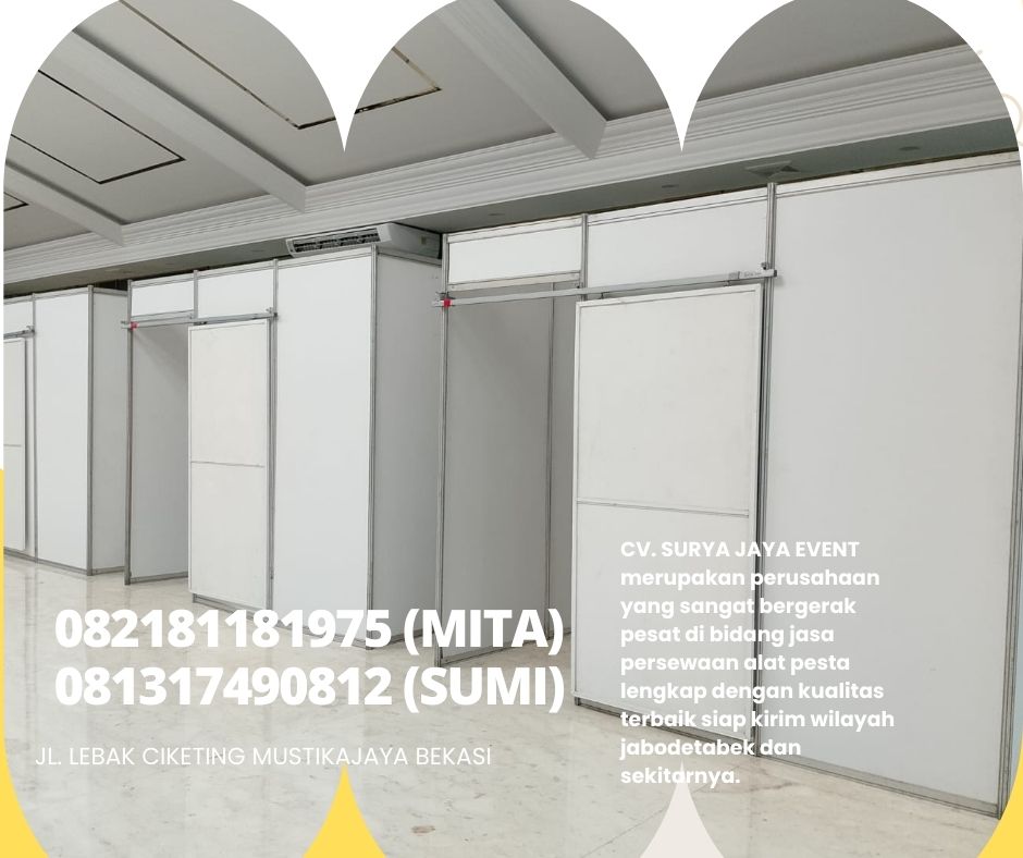 DISEWAKAN PARTISI MINIMALIS PUTIH HARGA MURAH DI BOGOR 