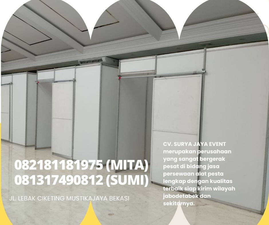 DISEWAKAN PARTISI MINIMALIS PUTIH HARGA MURAH DI BOGOR 