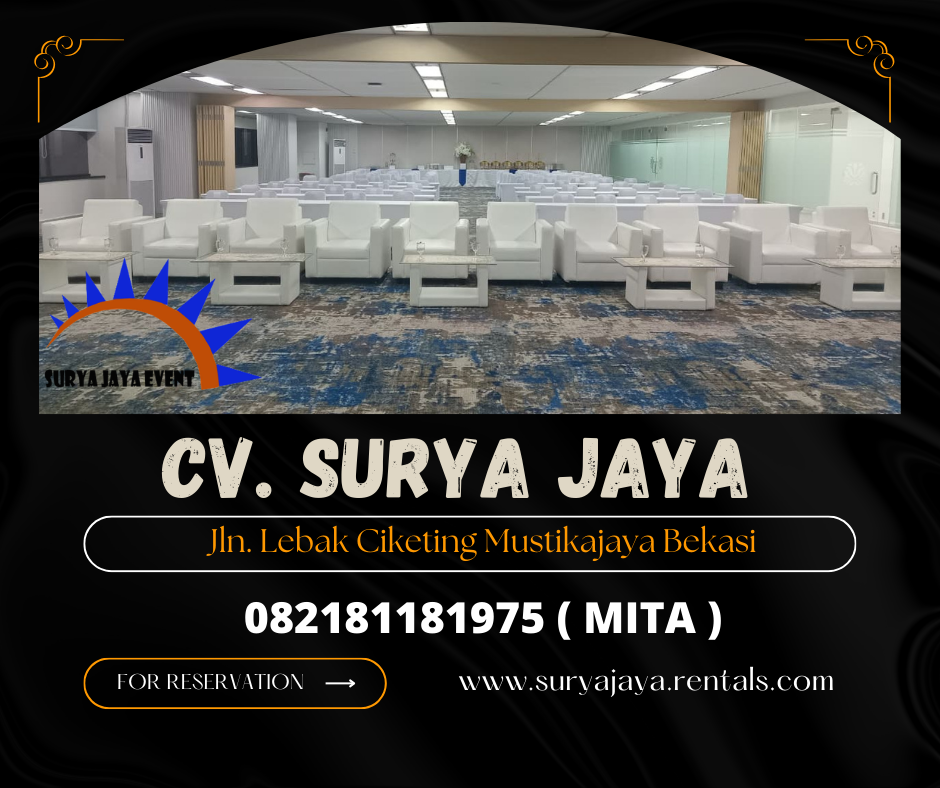 Rental Sofa Dan Meja Kaca VIP Putih Event IPB Bogor