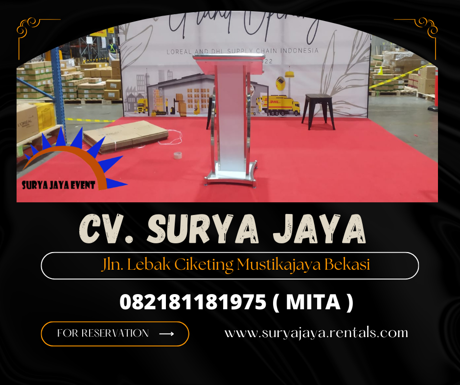 Rental Sofa,Podium Putih,Meja Jakarta