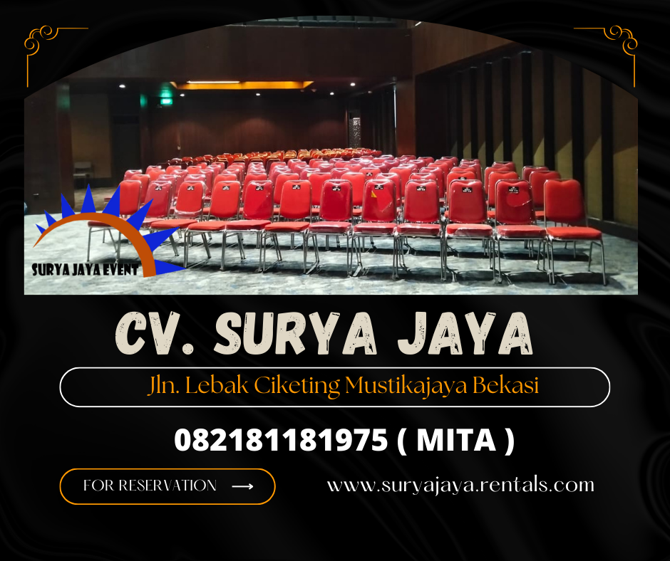 MENYEWAKAN KURSI FUTURA POLOS MERAH AREA BEKASI