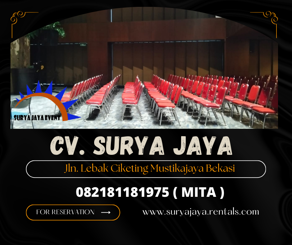 MENYEWAKAN KURSI FUTURA POLOS MERAH AREA BEKASI