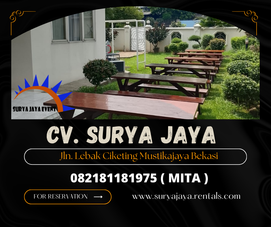 MENYEWAKAN KURSI DAN MEJA TAMAN AREA BEKASI
