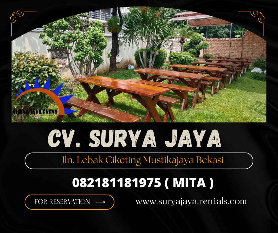 MENYEWAKAN KURSI DAN MEJA TAMAN AREA BEKASI