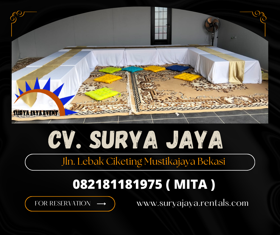 Sewa Meja Kotak Lesehan,Karpet Permadani Cokelat Puri Kembangan Jakarta