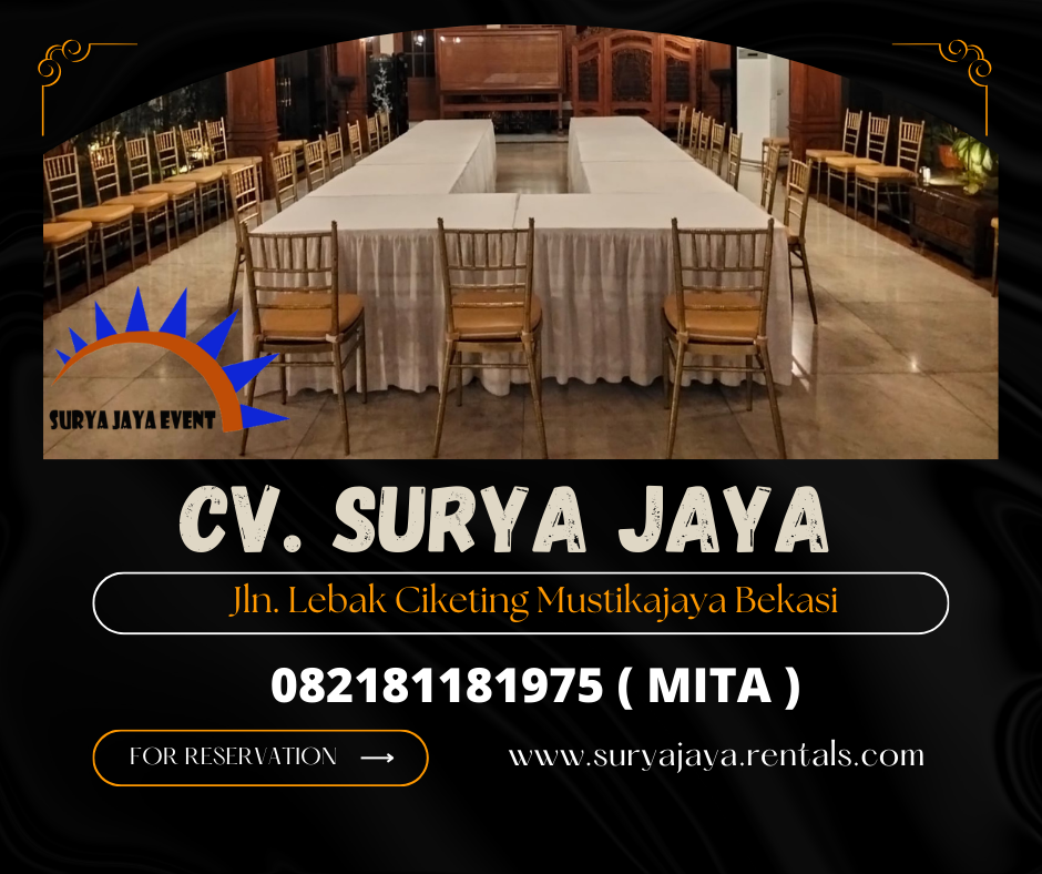 Sewa Meja Kotak, Kursi Tiffany,Kursi Futura Polos Jakarta 