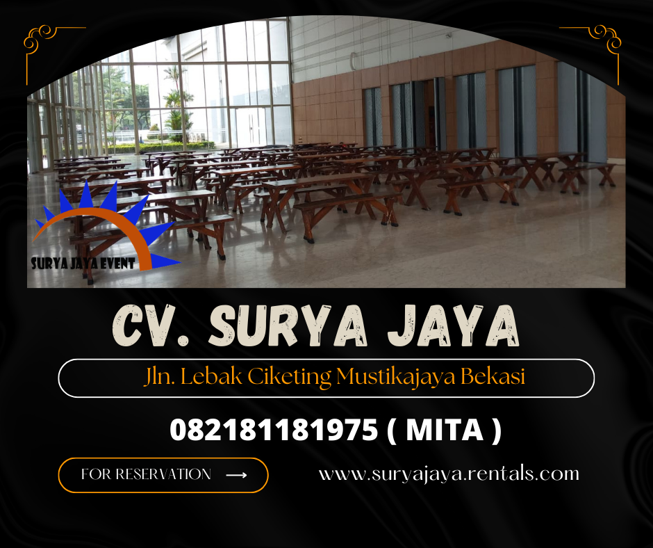 Sewa Bangku Meja Taman Event Indoor Area Jakarta