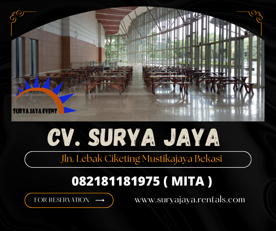 Sewa Bangku Meja Taman Event Indoor Area Jakarta