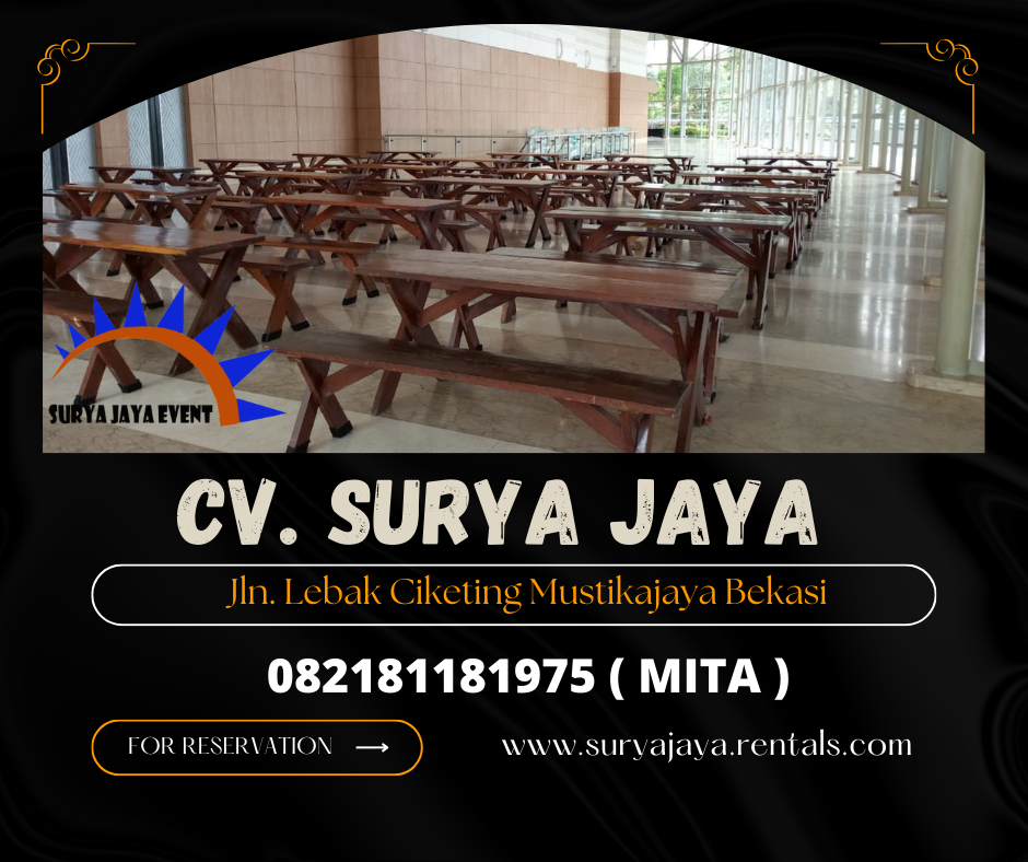 Sewa Bangku Meja Taman Event Indoor Area Jakarta