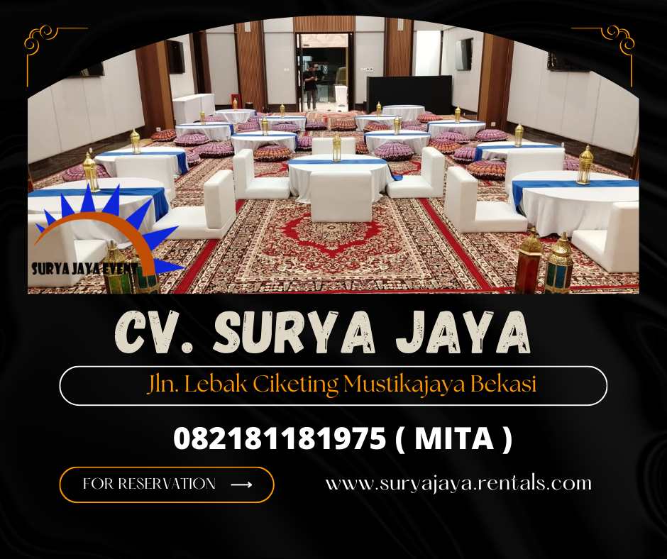 Rental Tenda Serut,Sofa Lesehan,Karpet Permadani Tangerang
