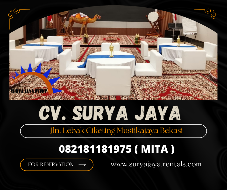 Rental Tenda Serut,Sofa Lesehan,Karpet Permadani Tangerang