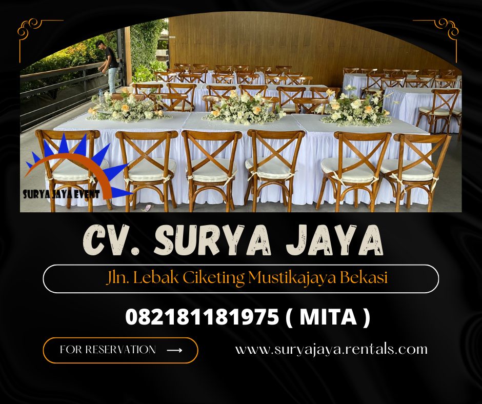 RENTAL KURSI KAYU CROSSBACK UNIK DI JAKARTA