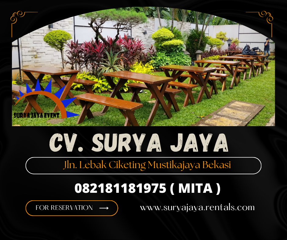 RENTAL KURSI DAN MEJA TAMAN EXLUSIVE AREA JAKARTA