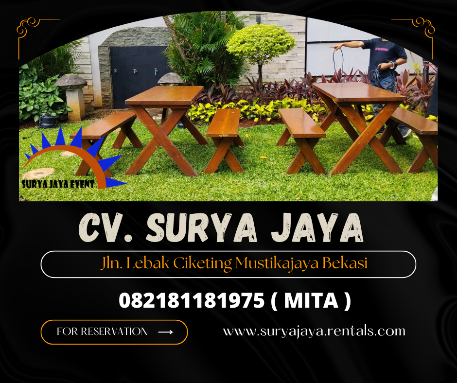 RENTAL KURSI DAN MEJA TAMAN EXLUSIVE AREA JAKARTA