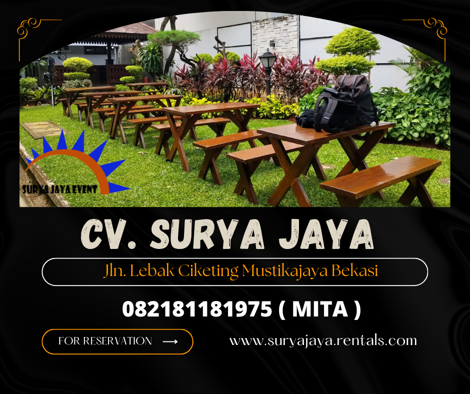 RENTAL KURSI DAN MEJA TAMAN EXLUSIVE AREA JAKARTA